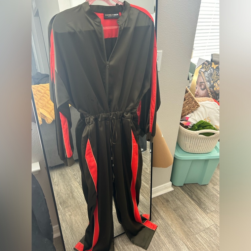 Army Green Silk Jumpsuit